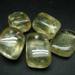 Shop Tumbled Calcite Crystals & Pocket Stones! Lot of 5 natural tumbled Golden Yellow Calcite from China | Natural genuine stones & crystals in various shapes & sizes. Buy raw cut, tumbled, or polished gemstones for making jewelry or crystal healing energy vibration raising reiki stones. #crystals #gemstones #crystalhealing #crystalsandgemstones #energyhealing #affiliate #ad