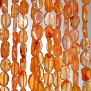 Shop Carnelian Chip & Nugget Beads! 6×5-11x7mm Red Carnelian Gemstone Red Orange Pebble Nugget Loose Beads 14 inch Full Strand (90185015-893) | Natural genuine chip Carnelian beads for beading and jewelry making.  #jewelry #beads #beadedjewelry #diyjewelry #jewelrymaking #beadstore #beading #affiliate #ad