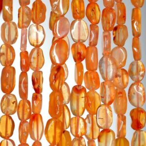 Shop Carnelian Chip & Nugget Beads! 7×4-12x6mm Red Carnelian Gemstone Red Orange Pebble Nugget Loose Beads 14 inch Full Strand (90185016-893) | Natural genuine chip Carnelian beads for beading and jewelry making.  #jewelry #beads #beadedjewelry #diyjewelry #jewelrymaking #beadstore #beading #affiliate #ad