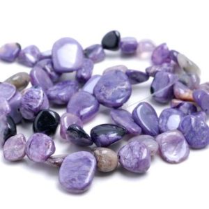 Shop Charoite Beads! 10-12MM  Genuine Charoite Gemstone Pebble Nugget Chip Loose Beads 15.5 inch  (80002135-A7) | Natural genuine beads Charoite beads for beading and jewelry making.  #jewelry #beads #beadedjewelry #diyjewelry #jewelrymaking #beadstore #beading #affiliate #ad