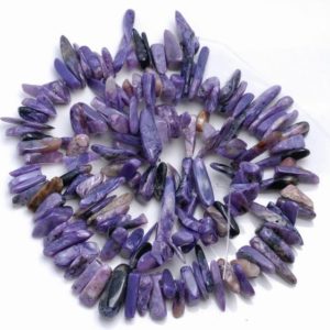 Shop Charoite Chip & Nugget Beads! 11-14MM  Genuine Charoite Gemstone Stick Pebble Chip Loose Beads 7.5 inch  (80001886 H-A23) | Natural genuine chip Charoite beads for beading and jewelry making.  #jewelry #beads #beadedjewelry #diyjewelry #jewelrymaking #beadstore #beading #affiliate #ad