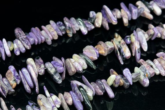 12-24x3-5mm Charoite Beads Stick Pebble Chip Grade A Genuine Natural Gemstone Loose Beads 15.5" / 7.5“ Bulk Lot Options (111252)