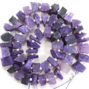 Shop Charoite Chip & Nugget Beads! 50 Pieces Natural Charoite Gemstone, Uneven shape Rough, Size 6-8 MM Center Drilled Raw, Charoite Rough,Making Jewelry Wholesale Price Raw | Natural genuine chip Charoite beads for beading and jewelry making.  #jewelry #beads #beadedjewelry #diyjewelry #jewelrymaking #beadstore #beading #affiliate #ad