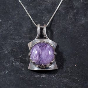 Shop Charoite Pendants! Charoite Pendant, Natural Charoite, Purple Pendant, Statement Pendants, Scorpio Birthstone, Artistic Pendant, Solid Silver Pendant, Charoite | Natural genuine Charoite pendants. Buy crystal jewelry, handmade handcrafted artisan jewelry for women.  Unique handmade gift ideas. #jewelry #beadedpendants #beadedjewelry #gift #shopping #handmadejewelry #fashion #style #product #pendants #affiliate #ad