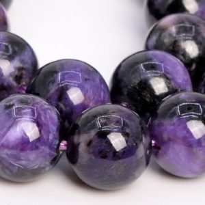 Shop Charoite Round Beads! Genuine Natural Russian Charoite Gemstone Beads 11MM Dark Color Round A Quality Loose Beads (108970) | Natural genuine round Charoite beads for beading and jewelry making.  #jewelry #beads #beadedjewelry #diyjewelry #jewelrymaking #beadstore #beading #affiliate #ad
