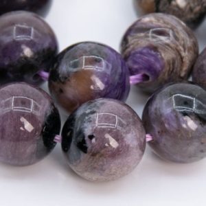Shop Charoite Round Beads! Genuine Natural Russian Charoite Gemstone Beads 10MM Deep Color Round AB Quality Loose Beads (108963) | Natural genuine round Charoite beads for beading and jewelry making.  #jewelry #beads #beadedjewelry #diyjewelry #jewelrymaking #beadstore #beading #affiliate #ad