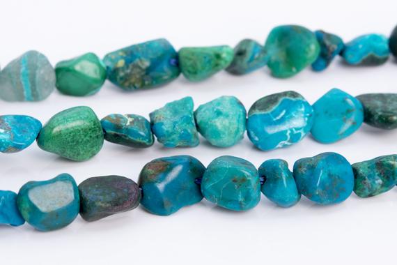 3-5mm Multicolor Chrysocolla Beads Pebble Nugget Grade Aaa Genuine Natural Gemstone Beads 15" / 7.5" Bulk Lot Options (108439)
