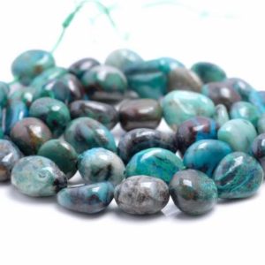 Shop Chrysocolla Beads! 8-9MM  Chrysocolla Quantum Quattro Gemstone Pebble Nugget Granule Loose Beads 15.5 inch Full Strand (80001963-A30) | Natural genuine beads Chrysocolla beads for beading and jewelry making.  #jewelry #beads #beadedjewelry #diyjewelry #jewelrymaking #beadstore #beading #affiliate #ad