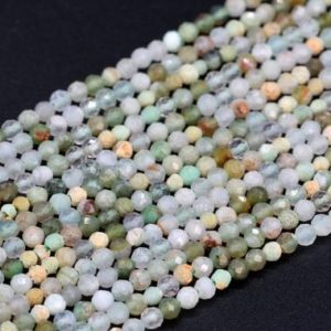 Shop Chrysocolla Faceted Beads! SALE 2MM Multicolor Chrysocolla Beads AA Genuine Natural Gemstone Full Strand Faceted Round Beads 15.5" Bulk Lot Options (107817-2536) | Natural genuine faceted Chrysocolla beads for beading and jewelry making.  #jewelry #beads #beadedjewelry #diyjewelry #jewelrymaking #beadstore #beading #affiliate #ad