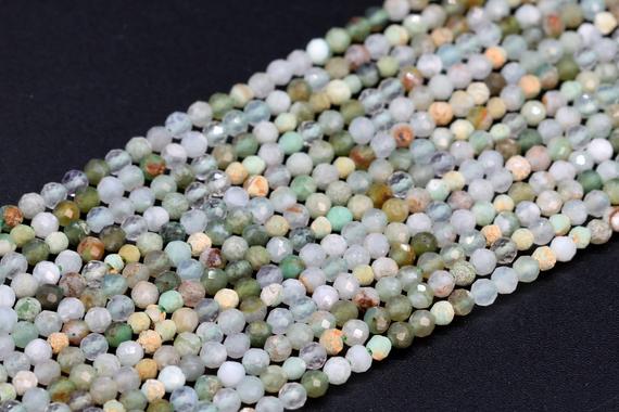 Sale 2mm Multicolor Chrysocolla Beads Aa Genuine Natural Gemstone Full Strand Faceted Round Beads 15.5" Bulk Lot Options (107817-2536)