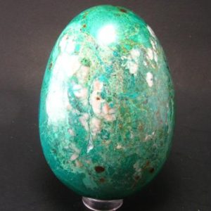Shop Chrysocolla Stones & Crystals! Chrysocola Chrysocolla Egg From Peru – 2.8" | Natural genuine stones & crystals in various shapes & sizes. Buy raw cut, tumbled, or polished gemstones for making jewelry or crystal healing energy vibration raising reiki stones. #crystals #gemstones #crystalhealing #crystalsandgemstones #energyhealing #affiliate #ad