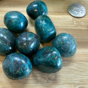 Shop Chrysocolla Stones & Crystals! Tumbled Chrysocolla Stones Gift Bag | Natural genuine stones & crystals in various shapes & sizes. Buy raw cut, tumbled, or polished gemstones for making jewelry or crystal healing energy vibration raising reiki stones. #crystals #gemstones #crystalhealing #crystalsandgemstones #energyhealing #affiliate #ad