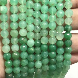 Shop Chrysoprase Faceted Beads! 6 mm Chrysoprase Faceted Round Gemstone Beads Strand Sale / Chrysoprase Beads / Faceted Round Beads / Semi Precious Beads / Wholesale Beads | Natural genuine faceted Chrysoprase beads for beading and jewelry making.  #jewelry #beads #beadedjewelry #diyjewelry #jewelrymaking #beadstore #beading #affiliate #ad