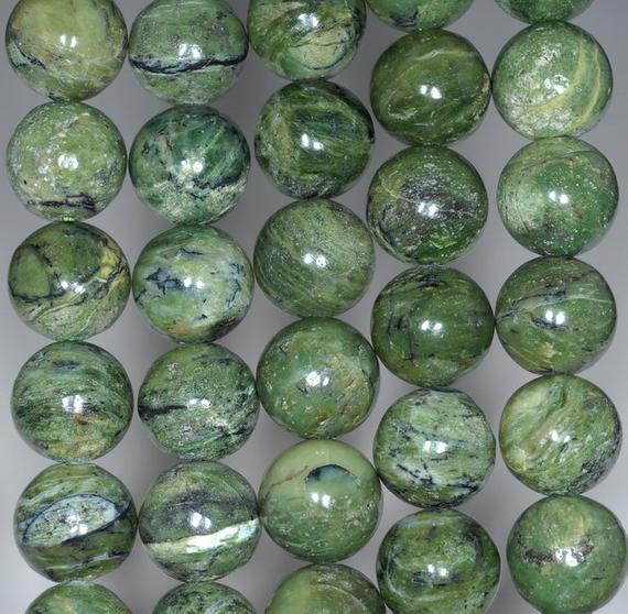 12mm Green Chrysoprase Gemstone Round Loose Beads 7.5 Inch Half Strand (80002677 H-a88)