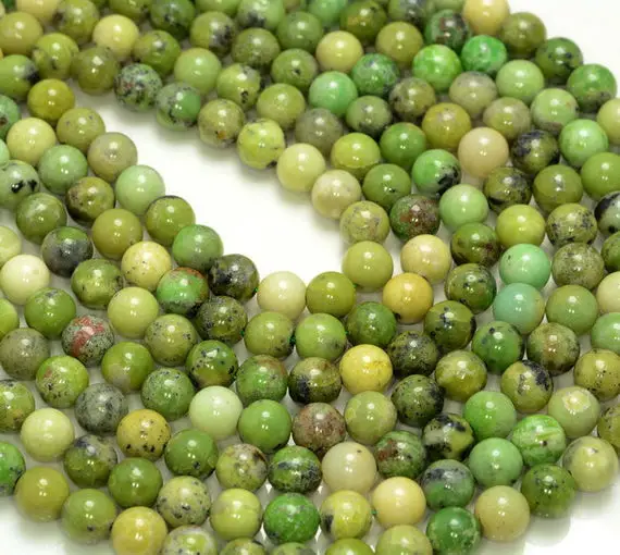 8mm Genuine Natural Chrysoprase Gemstone Grade Aaa Green Round 8mm Loose Beads 16 Inch Full Strand (90188740-83)