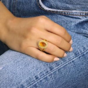 Shop Citrine Rings! Citrine Ring · Gemstone Ring · November Birthstone Ring · Gold Ring · Success Ring · Faith Ring · Love Ring | Natural genuine Citrine rings, simple unique handcrafted gemstone rings. #rings #jewelry #shopping #gift #handmade #fashion #style #affiliate #ad