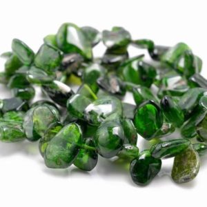 Shop Diopside Beads! 9-10MM  Diopside Gemstone Pebble Nugget Chip Loose Beads 7.5 inch  (80001843 H-A25) | Natural genuine beads Diopside beads for beading and jewelry making.  #jewelry #beads #beadedjewelry #diyjewelry #jewelrymaking #beadstore #beading #affiliate #ad