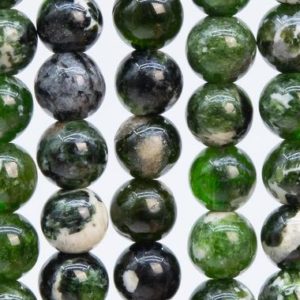 Shop Diopside Round Beads! 74 / 37 Pcs – 4-5MM Milky White & Green Chrome Diopside Beads Brazil Grade AA Genuine Natural Round Gemstone Loose Beads (111185) | Natural genuine round Diopside beads for beading and jewelry making.  #jewelry #beads #beadedjewelry #diyjewelry #jewelrymaking #beadstore #beading #affiliate #ad