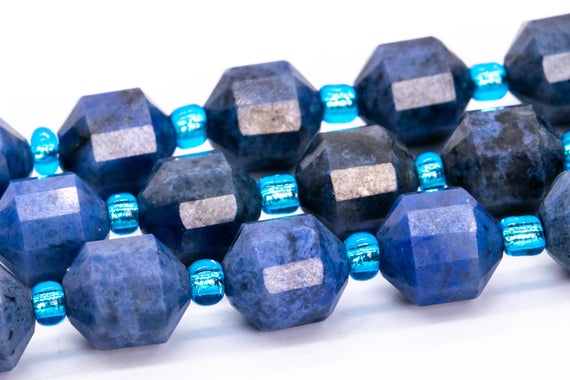 8x7mm Blue Sodalite Beads Faceted Bicone Barrel Drum Grade Aa Genuine Natural Loose Beads 15.5" / 7.5" Bulk Lot Options (115625)