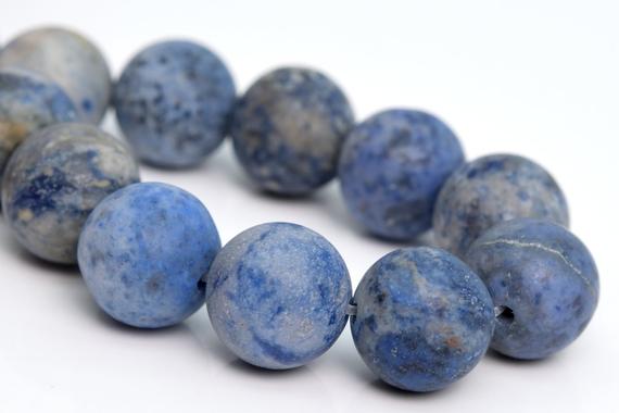 10mm Matte Blue Dumortierite Beads Grade Aaa Genuine Natural Gemstone Half Strand Round Loose Beads 7.5" Bulk Lot 1,3,5,10,50 (105226h-1463)