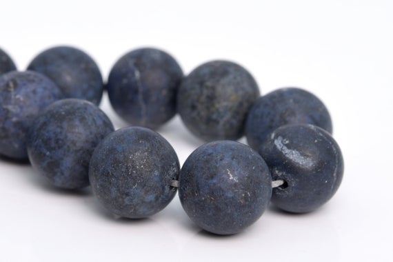 12mm Matte Dark Blue Dumortierite Beads A Genuine Natural Gemstone Half Strand Round Loose Beads 7.5" Bulk Lot 1,3,5,10,50 (105298h-1503)