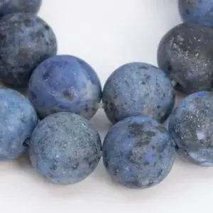 Shop Dumortierite Beads! 49 / 24 Pcs – 8MM Matte Blue Dumortierite Beads Grade AA Genuine Natural Round Gemstone Loose Beads (105295) | Natural genuine round Dumortierite beads for beading and jewelry making.  #jewelry #beads #beadedjewelry #diyjewelry #jewelrymaking #beadstore #beading #affiliate #ad