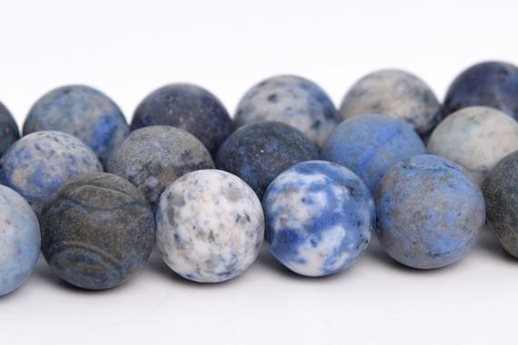 8mm Matte Blue Dumortierite Beads Grade Aaa Genuine Natural Gemstone Full Strand Round Loose Beads 15.5" Bulk Lot 1,3,5,10,50 (105311-1506)