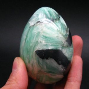 Shop Emerald Shapes! Russian Treasure from the Earth!!  Pastel Emerald-Green Noble Talc Egg  from Russia – 194 Gram – 2.6" | Natural genuine stones & crystals in various shapes & sizes. Buy raw cut, tumbled, or polished gemstones for making jewelry or crystal healing energy vibration raising reiki stones. #crystals #gemstones #crystalhealing #crystalsandgemstones #energyhealing #affiliate #ad