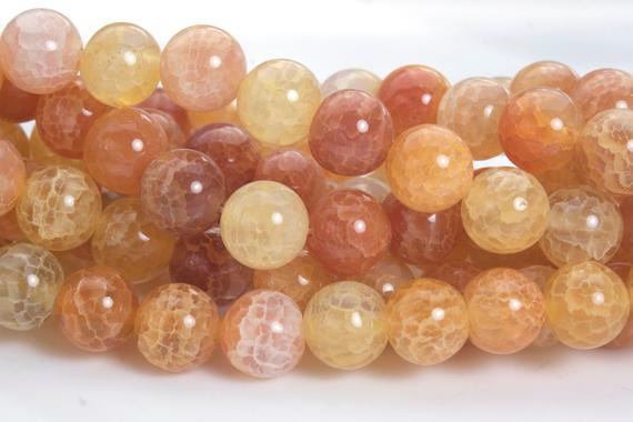 Red Sunset Smooth Fire Agate Round Beads - Sunset Glow Dragon Vein Agate Beads - Fire Crackle Gemstone Beads - 6-14mm Round Beads -15inch Red Sunset Smooth Fire Agate Round Beads - Sunset Glow Dragon Vein Agate Beads - Fire Crackle Gemstone Beads - 6-14mm Round Beads -15inch