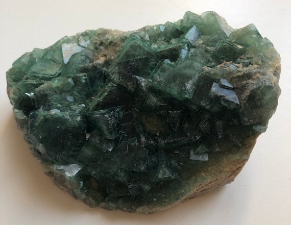 Fluorite Natural Stone, Natural Large Green Fluorite Specimen,healing Stone, Raw Stone, Healing Crystal, Spiritual Stone, Meditation