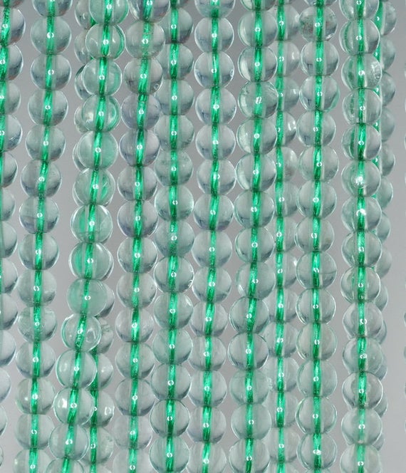 6mm Fluorite Gemstone Green Grade A Round Beads 15.5 Inch Full Strand (90187769-686)