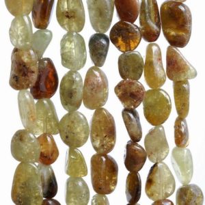 Shop Garnet Chip & Nugget Beads! 6-7MM Green Garnet Gemstone Pebble Nugget Loose Beads 15.5 inch Full Strand (80000577-A74) | Natural genuine chip Garnet beads for beading and jewelry making.  #jewelry #beads #beadedjewelry #diyjewelry #jewelrymaking #beadstore #beading #affiliate #ad