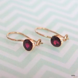 Shop Garnet Jewelry! 14K Yellow Gold Garnet Earrings – Garnet Gold Earrings – Gemstone Drop Earrings – January Birthstone – 14K Yellow Gold Earrings – Natural | Natural genuine Garnet jewelry. Buy crystal jewelry, handmade handcrafted artisan jewelry for women.  Unique handmade gift ideas. #jewelry #beadedjewelry #beadedjewelry #gift #shopping #handmadejewelry #fashion #style #product #jewelry #affiliate #ad