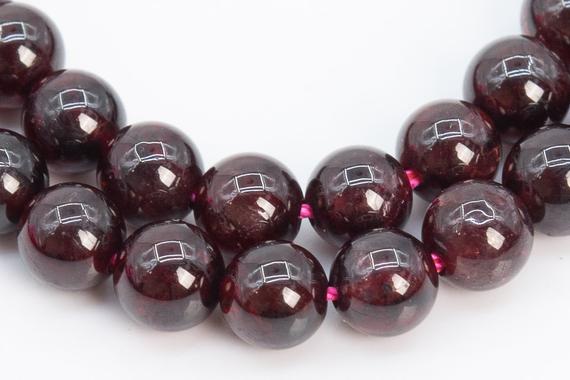 Genuine Natural Garnet Gemstone Beads 4-5mm Wine Red Round Aa Quality Loose Beads (103816)