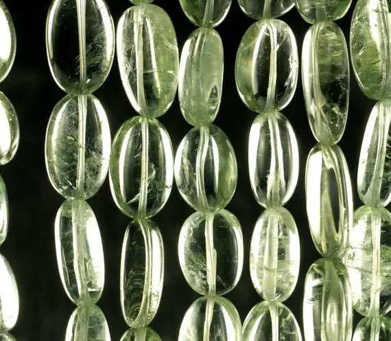 Green Amethyst Gemstone Grade A 27x16-19x12mm Nugget Pebble Loose Beads 7 Inch Half Strand (90117850-b70)