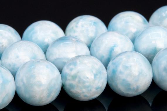 10mm Genuine Hemimorphite Aqua Blue Beads Grade Aaa Natural Gemstone Round Loose Beads 15.5" / 7.5" Bulk Lot Options (113564)