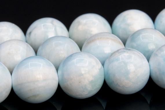10mm Genuine Hemimorphite Light Blue Beads Grade Aa Natural Gemstone Full Strand Round Loose Beads 15.5" (113561-3722)