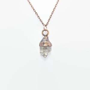 Shop Herkimer Diamond Pendants! Raw Crystal Necklace | Raw Crystal Pendant | Herkimer Diamond Necklace | Herkimer Diamond Pendant | Copper Necklace | Raw Stone Necklace | Natural genuine Herkimer Diamond pendants. Buy crystal jewelry, handmade handcrafted artisan jewelry for women.  Unique handmade gift ideas. #jewelry #beadedpendants #beadedjewelry #gift #shopping #handmadejewelry #fashion #style #product #pendants #affiliate #ad