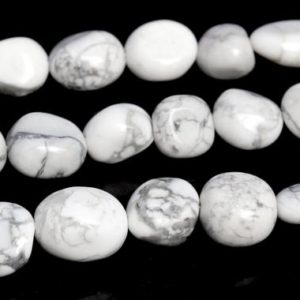 Shop Howlite Chip & Nugget Beads! 8-10MM Howlite Beads Pebble Nugget Grade AAA Genuine Natural Gemstone Loose Beads 15.5"/7.5" Bulk Lot Options (108047) | Natural genuine chip Howlite beads for beading and jewelry making.  #jewelry #beads #beadedjewelry #diyjewelry #jewelrymaking #beadstore #beading #affiliate #ad