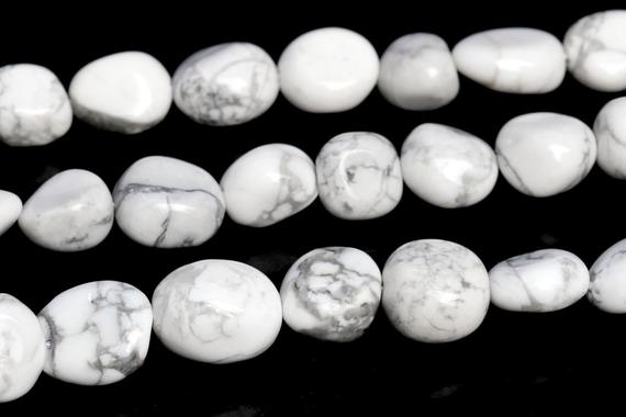 8-10mm Howlite Beads Pebble Nugget Grade Aaa Genuine Natural Gemstone Loose Beads 15.5"/7.5" Bulk Lot Options (108047)