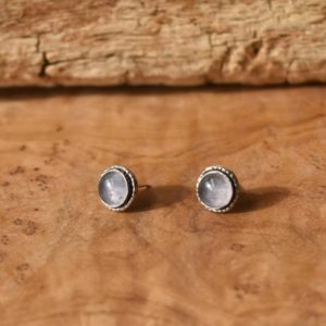 Shop Iolite Earrings! Iolite Hammered Posts – Iolite Earrings – Iolite Studs – .925 Sterling Silver – Silversmith | Natural genuine Iolite earrings. Buy crystal jewelry, handmade handcrafted artisan jewelry for women.  Unique handmade gift ideas. #jewelry #beadedearrings #beadedjewelry #gift #shopping #handmadejewelry #fashion #style #product #earrings #affiliate #ad