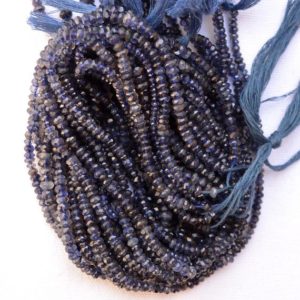 Shop Iolite Faceted Beads! Iolite Rondelle Beads, Iolite Gemstone Rondelle Beads, Faceted Iolite Loose Beads, Gemstone For Jewelry 3mm To 6mm 13" #PP3059 | Natural genuine faceted Iolite beads for beading and jewelry making.  #jewelry #beads #beadedjewelry #diyjewelry #jewelrymaking #beadstore #beading #affiliate #ad