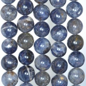 Shop Iolite Round Beads! 10MM Blue Iolite Gemstone Grade A Round Loose Beads 7 inch Half Strand (80001168-A158) | Natural genuine round Iolite beads for beading and jewelry making.  #jewelry #beads #beadedjewelry #diyjewelry #jewelrymaking #beadstore #beading #affiliate #ad