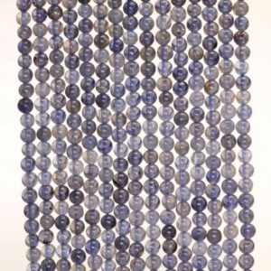 Shop Iolite Round Beads! 3mm Bermudan Blue Iolite Gemstone Grade A Blue Round 3mm Loose Beads 16 inch Full Strannd (90146328-163) | Natural genuine round Iolite beads for beading and jewelry making.  #jewelry #beads #beadedjewelry #diyjewelry #jewelrymaking #beadstore #beading #affiliate #ad