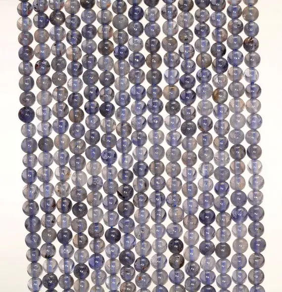 3mm Bermudan Blue Iolite Gemstone Grade A Blue Round 3mm Loose Beads 16 Inch Full Strannd (90146328-163)