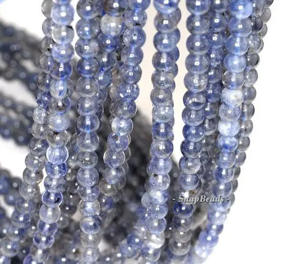 5mm Bermudan Blue Iolite Gemstone Grade Aa Blue Round 5mm-6mm Loose Beads 16 Inch Full Strand (90146322-163)