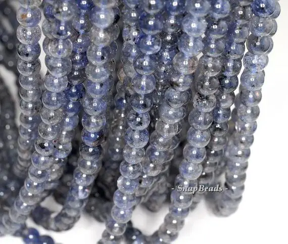 6mm Bermudan Blue Iolite Gemstone Grade Aa Blue Round 6mm-7mm Loose Beads 16 Inch Full Strand (90146315-163)