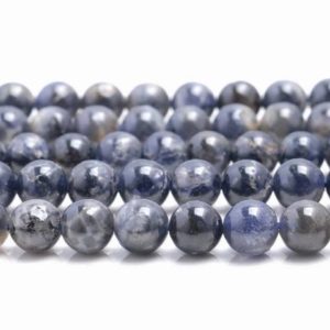 Shop Iolite Round Beads! 7mm Bermudan Blue Iolite Gemstone Grade AA Blue Round 7mm Loose Beads 15.5 inch Full Strand (90146330-163) | Natural genuine round Iolite beads for beading and jewelry making.  #jewelry #beads #beadedjewelry #diyjewelry #jewelrymaking #beadstore #beading #affiliate #ad