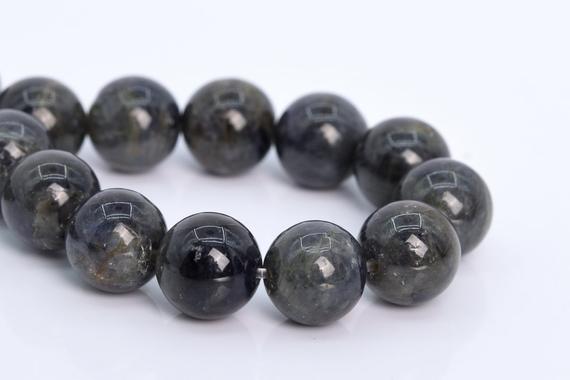 9mm Blue Black Iolite Beads A Genuine Natural South Africa Gemstone Half Strand Round Loose Beads 7.5" Bulk Lot 1,3,5,10,50 (105503h-1695)