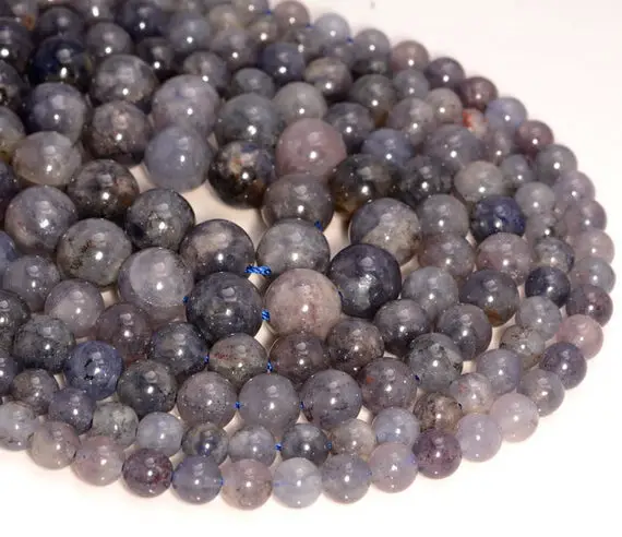 Genuine Natural Iolite Gemstone Grade A Purple Blue 6mm 8mm 10mm Round Loose Beads Full Strand (a239)